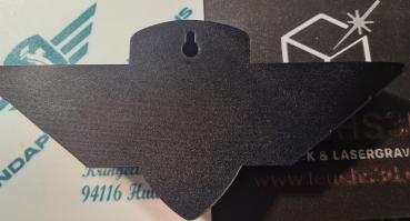 Zündapp Wandreklame 3D PETG : 33 x 15 x 6cm in Schwarz / Weiß